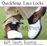 QuickSnap the Lace Lock for Golf, Tennis, Running & Kids Shoes One Set in White