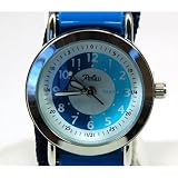 REFLEX Boys BLUE Stripe Fabric Velcro Strap Watch
