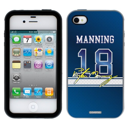 NFL Players - Peyton Manning - Color Jersey design on AT&T, Verizon, and Sprint iPhone 4 / 4S Guardian Case by Coveroo