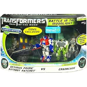 Transformers 3 Dark Of The Moon Exclusive Cyberverse Legion Class Action Figure Playset Battle In The Moonlight Optimus Prime Autobot Ratchet Vs Crankcase