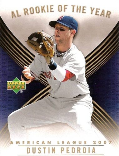 2007 Upper Deck UD MLB AL Rookie of the Year #ROY-AL Dustin Pedroia (RC) - Boston Red Sox - Rookie Baseball Card