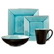 Zazen Square 16-pc. Dinnerware Set - Turquoise
