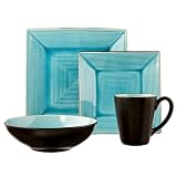 Zazen Square 16-pc. Dinnerware Set - Turquoise