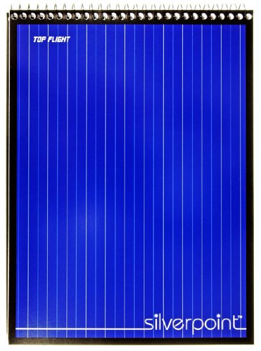 Silverpoint Top Wire Pad - Heavy Back - Quadrille Rule - 8.5 x 11.75 Inches - 70 Sheets - Protective Cover - Blue Black (51070)