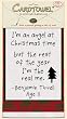 Fiddler's Elbow Greeting Card Towels Im an Angel At Christmas Time but the Rest of the Year Im the Real Me