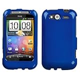 Solid Dark Blue Faceplate Hard Plastic Protector Snap-On Cover Case For HTC ....