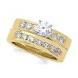 14K Yellow Gold Diamond Wedding Set - 1.20 Ct.