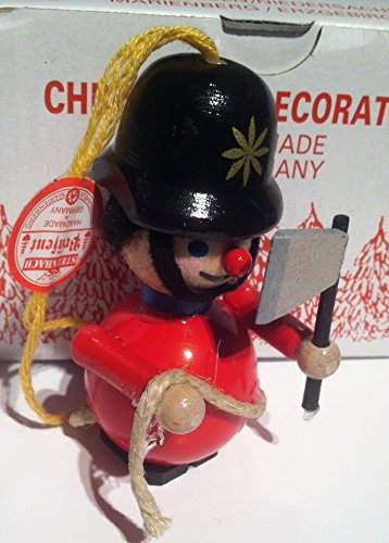Fireman Steinbach Wood Christmas Tree Ornament