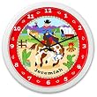 Olive Kids - Ride Em Personalized Clock (White)