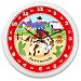 Olive Kids - Ride Em Personalized Clock (White)