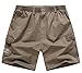 Generic Men's Casual Cotton Twill Cargo Shorts Elastic Waistband