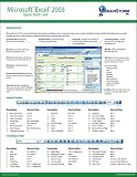 Microsoft Excel 2003 Reference Card - Handy Durable Tri-Fold MS Excel 2003 Tip & Tricks Guide. 6 Total Pages. Stores Easily. Ultimate Reference for Shortcuts, Tips & Cheats for Excel Spreadsheet 2003. (Software Quick Reference Cards)