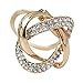 maikun Round Rhinestone Brooch Scarf Ring Gift for Valentine's Day