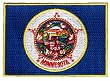 Minnesota State Flag Embroidered Patch Iron-On MN Emblem
