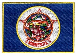 Minnesota State Flag Embroidered Patch Iron-On MN Emblem