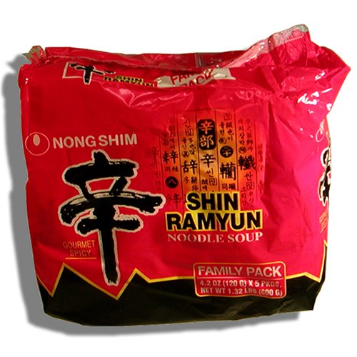Nong Shim - Shim Ramyun Noodle Soup Gourmet Spicy Family Pack Net Wt. 1.32 lbs. by Nong Shim America Inc.