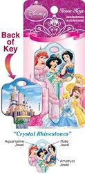 Princess Crystal Rhinestone Kwikset KW1 House Key Disney