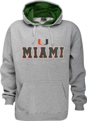 Buy Miami Hurricanes Automatic Fleece Grey Hooded Sweatshirt