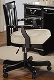 Danbury Rich Black Home Office Chair on Casters