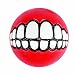 Rogz Grinz Ball Dog Toy, Medium, Red