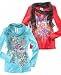 Beautees Kids Shirt, Girls Graphic Tee and Scarf