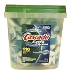 Cascade Dishwasher Detergent Action Pacs, 4x Concentrated, 110-Count