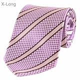 Lavender Striped New Extra Long Necktie Tie