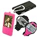 Electronics : Silicone skin case cover + Belt Clip & Screen protection - (Pink)-Sony NWZ-A820 / NWZ-A7XX Series (NWZ-A826 NWZA826 NWZ-A828 NWZA828 NWZ-A829 NWZA829)