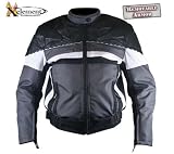 Women's Armored Gray, White and Black Cordura with Leather Trim Jackets