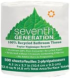 Seventh Generation Bathroom Tissue, 2 Ply Sheets, 500 Count (Pack of 60)