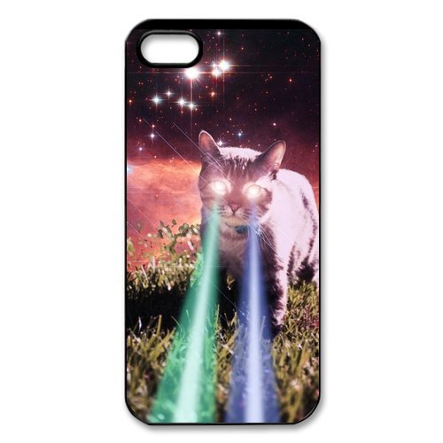 Funny Mega Space Cat Rising Iphone 5/5S Case Hard Back Case for Iphone 5/5S