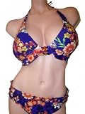 Becca Banded Halter Bikini Size D Cup Large Bottoms