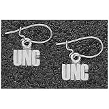 Logo Art NC Tar Heels Sterling Silver Team Font 3/16 Dangle Earrings