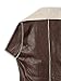 Choies Women's Suede Lapel Sheatling Lining Waistcoat Casual Vest,Brown,One size