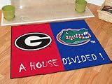 Georgia Bulldogs and Florida Gators 34 x 44.5 House Divided Mat