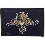 NHL Florida Panthers Navy Blue Nylon Tri-Fold Wallet