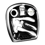 Metrokane Rabbit Wine Opener Gift Set, Silver