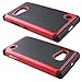 Microsoft Nokia Lumia 730/735 Case - Armatus Gear (TM) Slim Defender Hex Grid Hybrid Armor Case Impact Resistant Protector Cover for Nokia Lumia 730 / Lumia 735 - Red/Black