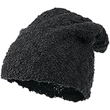 Deep Crown Popcorn Pattern Reversible Beanie - Charcoal