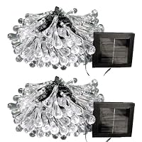 Vonsolar VSE06006 30 Feet 80 White LED Water Drop X'mas Light x2