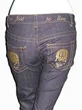 GUILTY BROTHERHOOD Skull Straight Jeans in Raw