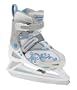 Bladerunner Girls Adjustable Phaser 4 Size Ice Skate (White/Light Blue, US 1 to 4)