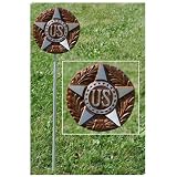 US Military Veteran Grave Marker - in Bronze Finished Aluminum