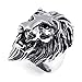 KONOV Men's Biker Vintage Stainless Steel Lion Ring, Silver