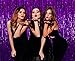 Pack of 4 Purple Party Decorations Tinsel Foil Fringe 3 x 8 Feet Curtains Birthday Metallic Decoration Door Fringes for Photobooth Backdrop