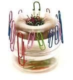 Officemate Designer Paper Clip Dispenser with Heavy Duty Magnet,
Clear (93695)
