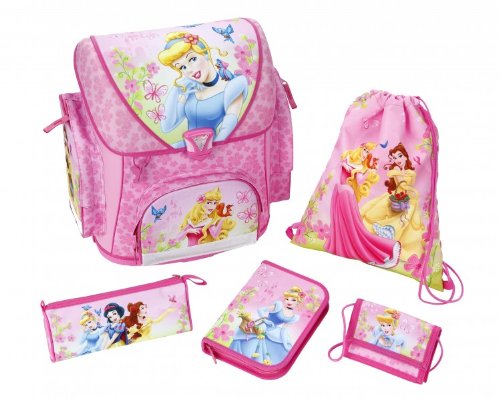 Undercover DP12825 - Scooli Schulranzen Set Campus, Disney Princess, 5-teilig