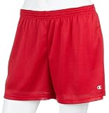  : Champion Women's Athletic Classics Mesh Short, Champion Red, Small
