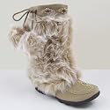 SKU Kids Toddler Pom Pom Mukluk Mocs Winter Fur Boots Tan Beige