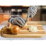 Cut Resistant Gloves - Super High Performance - Knife Scissors Hands & Body Level 5 Protection - Kitchen Work Safety Hand Protector - Lightweight, Durable, Comfortable - Men, Women -Indoor Outdoor Use